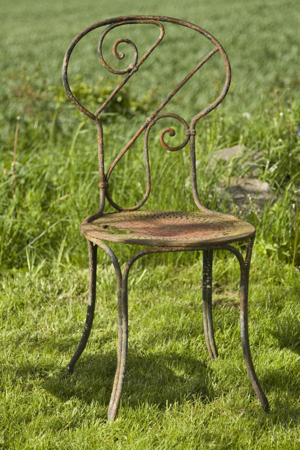 Pair of Antique French Garden Chairs c.1910