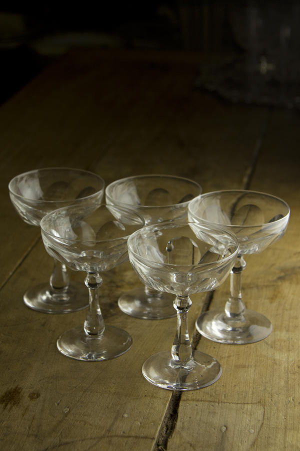 Set of 5 Champagne Saucers