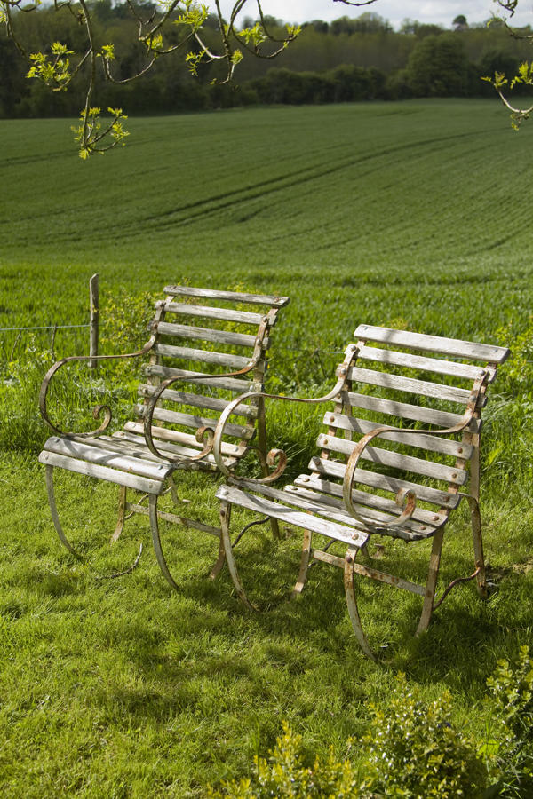 Pair of Antique Garden Chairs