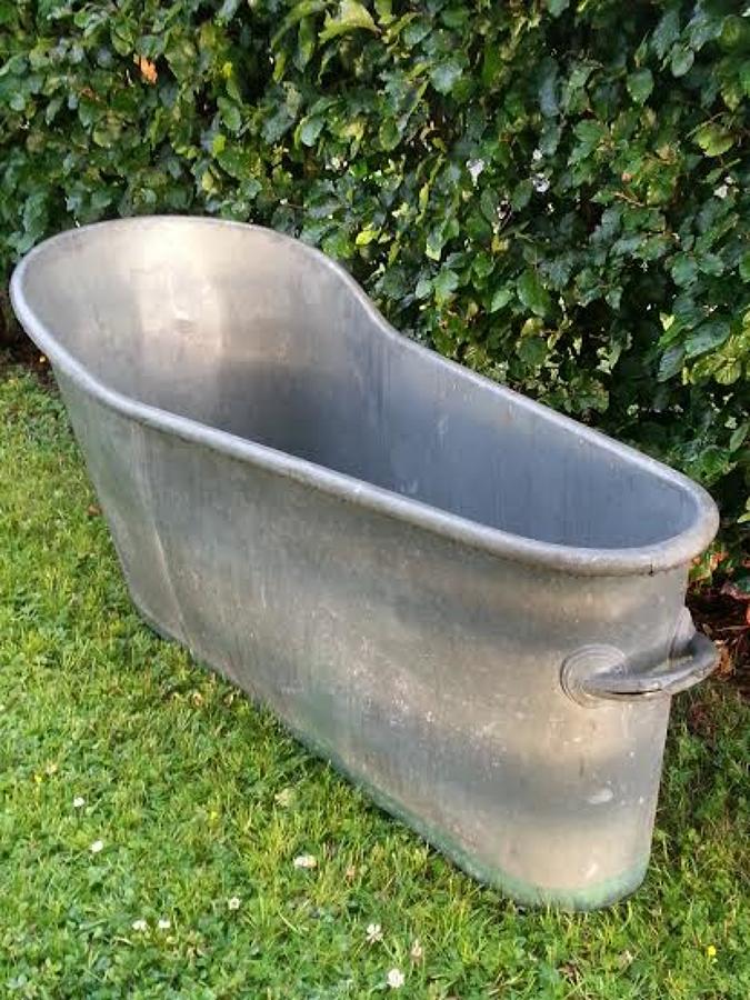 19th C French Zinc Bath