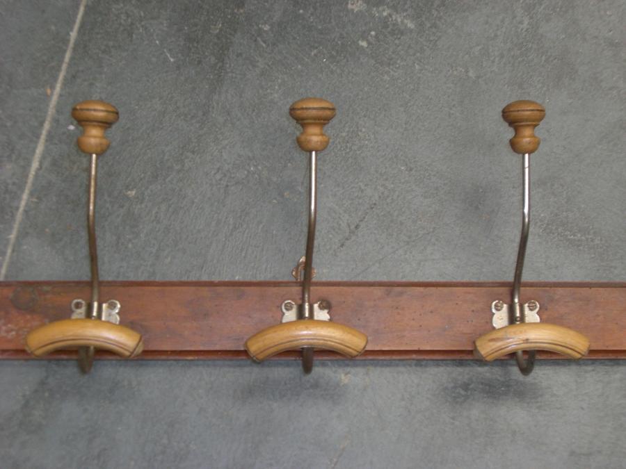 Antique French Coat Hooks (three hooks)