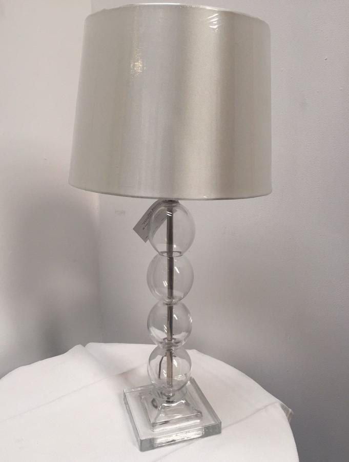 Glass Bauble Lamp with Silver Shade