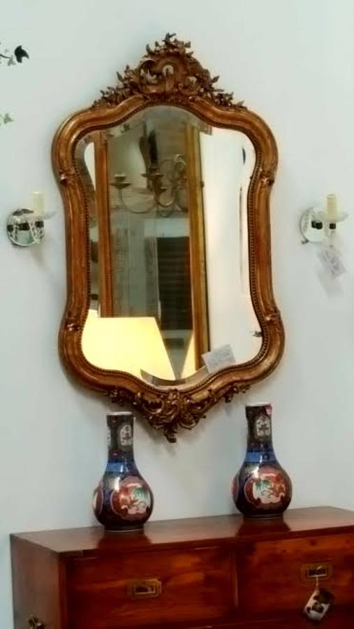 19th French Gilt Oval Mirror