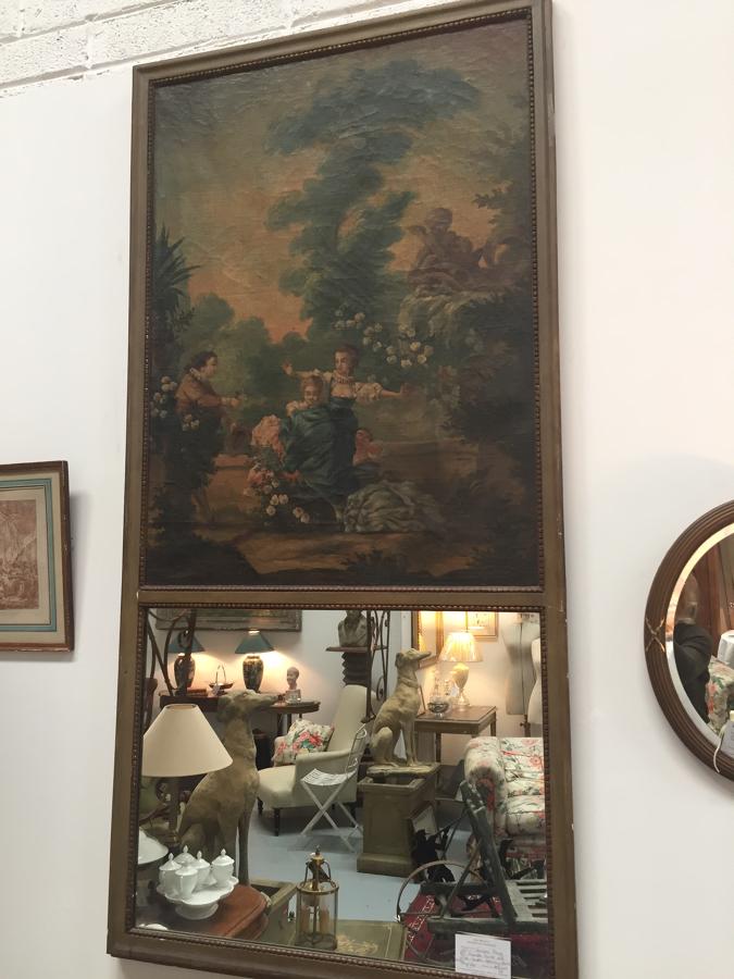 19th C French Trumeau Mirror
