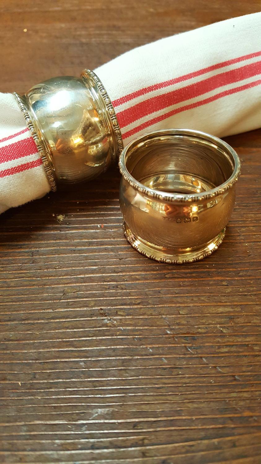 Pair of Antique Silver Napkin Rings