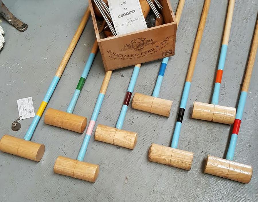 Vintage French Croquet Set