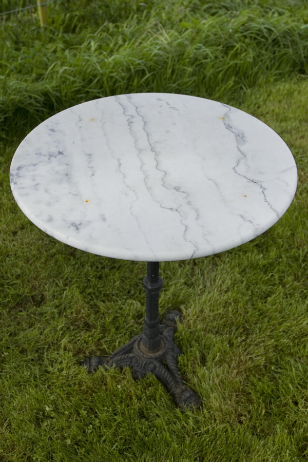 Antique French Marble top bistro table
