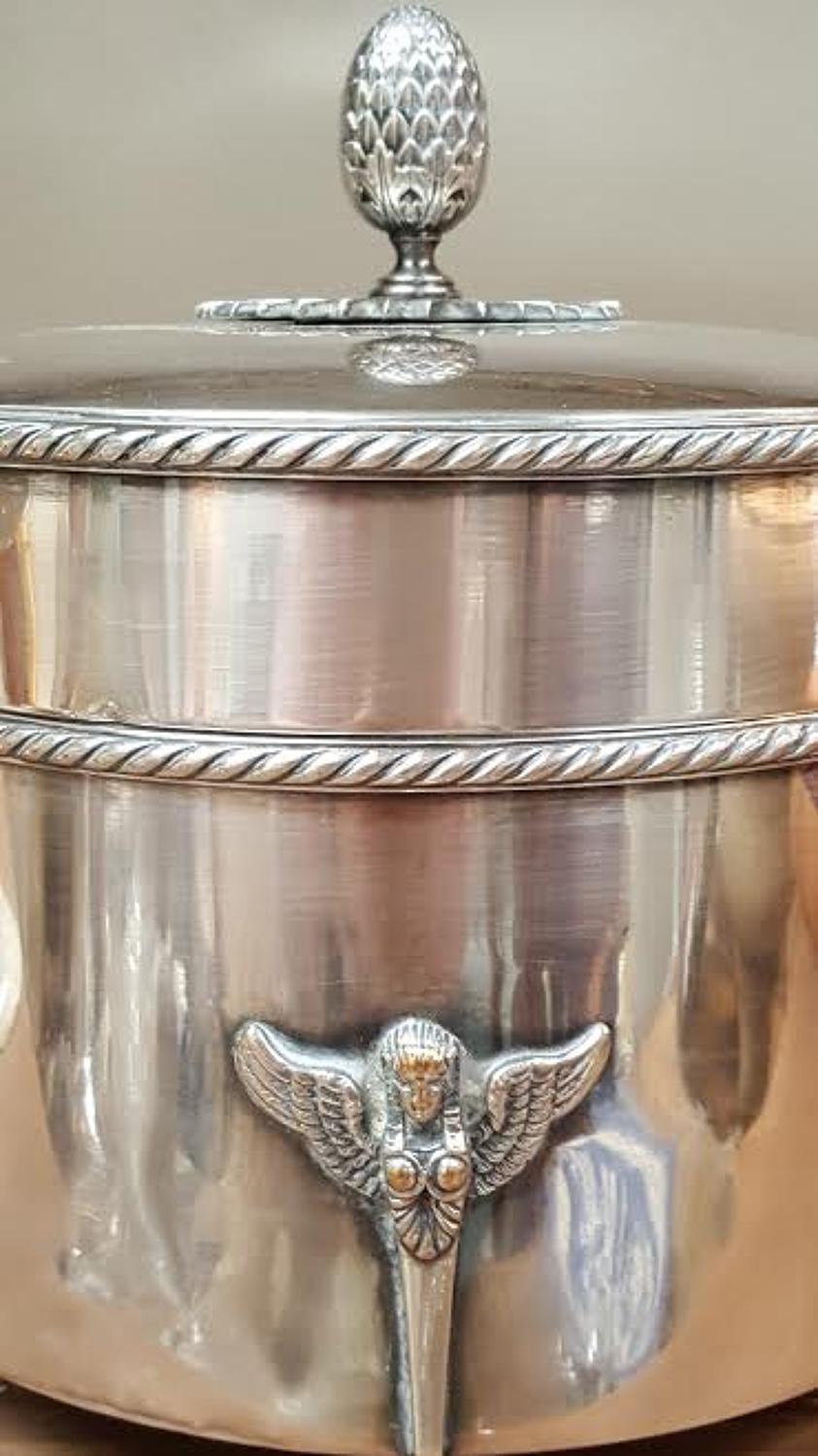 French Silver Plate Biscuit Barrel