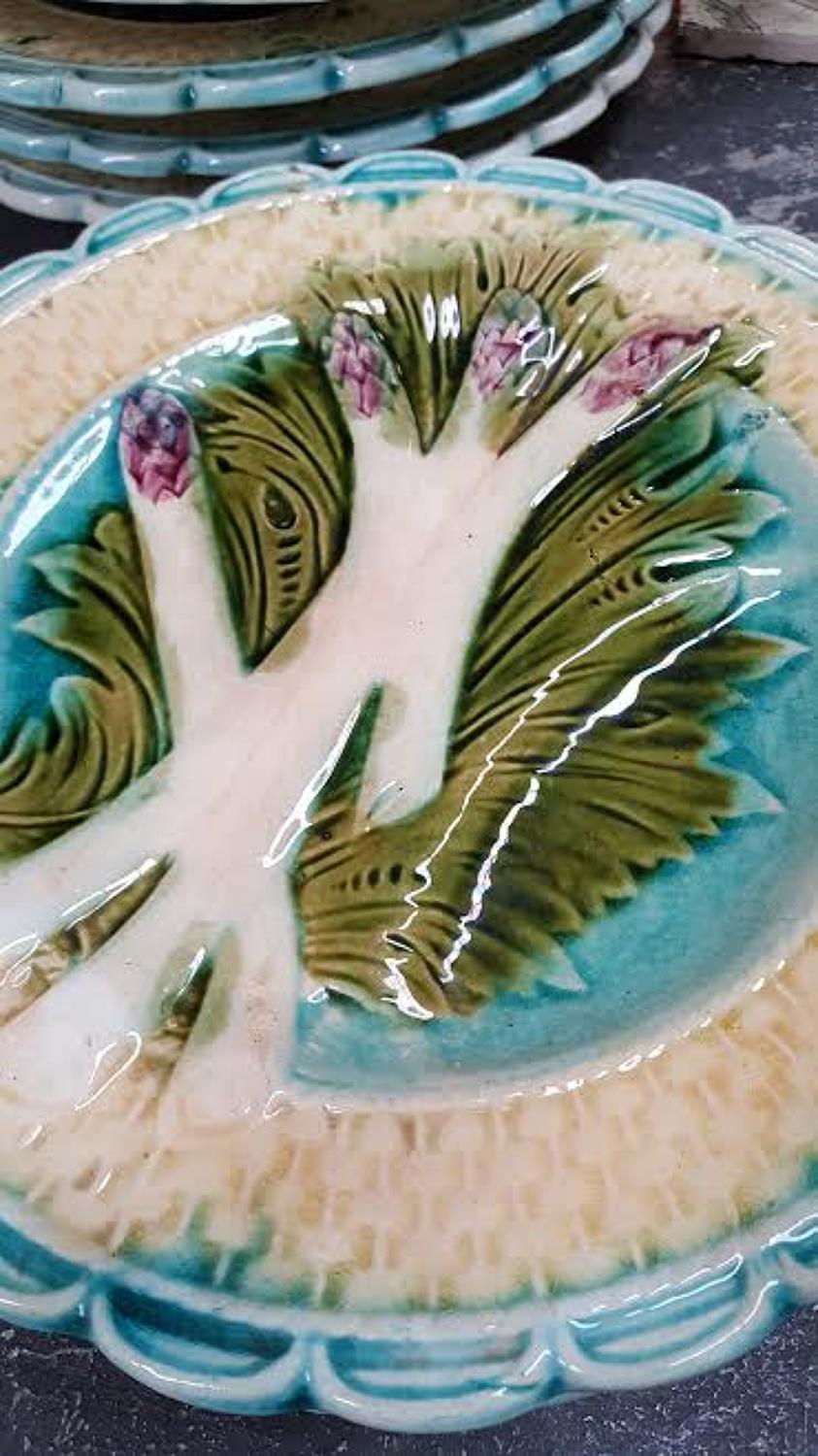 French Ceramic Asparagus Plates