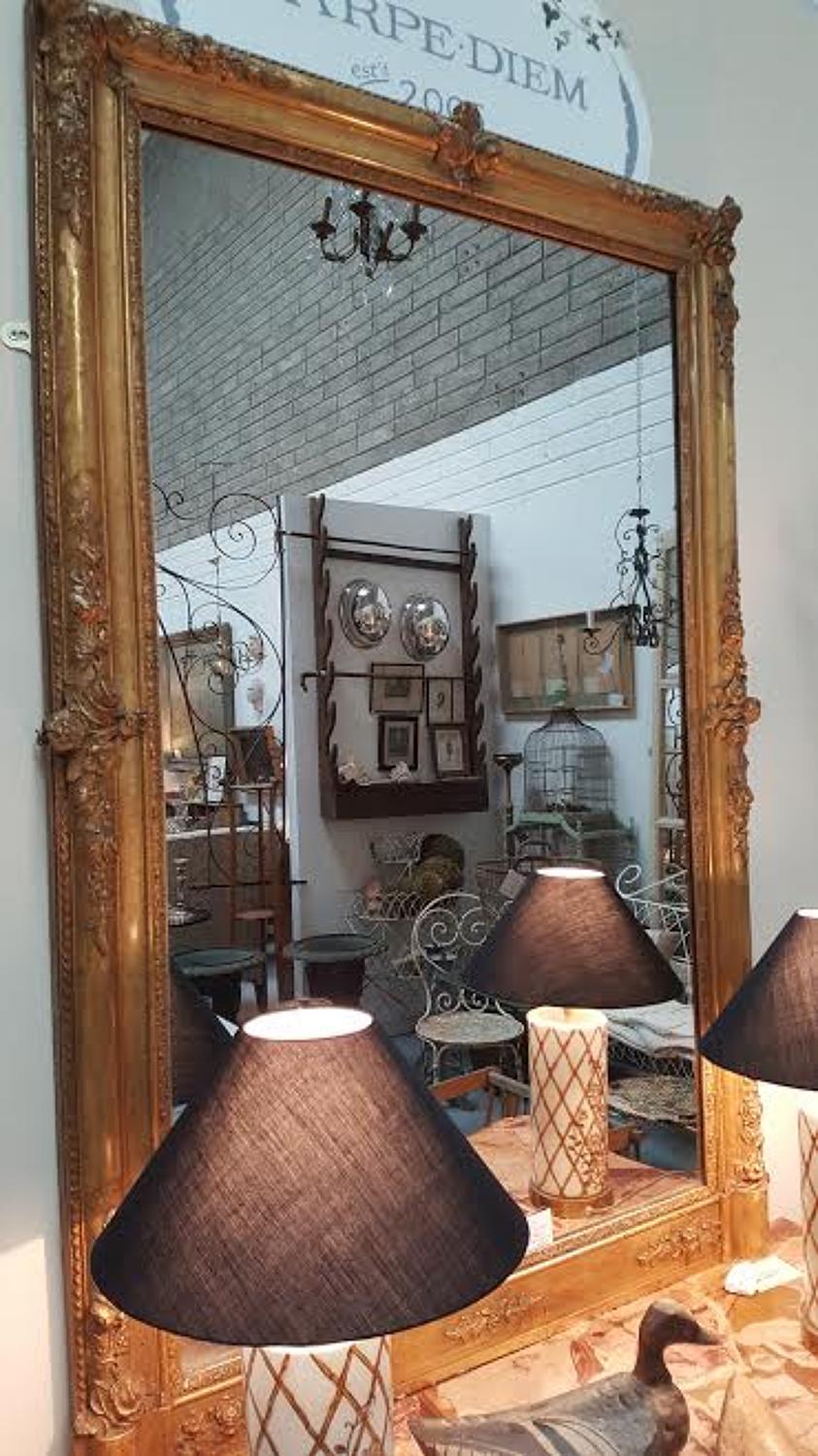 Fabulous 19th C French Mirror with mercury glass