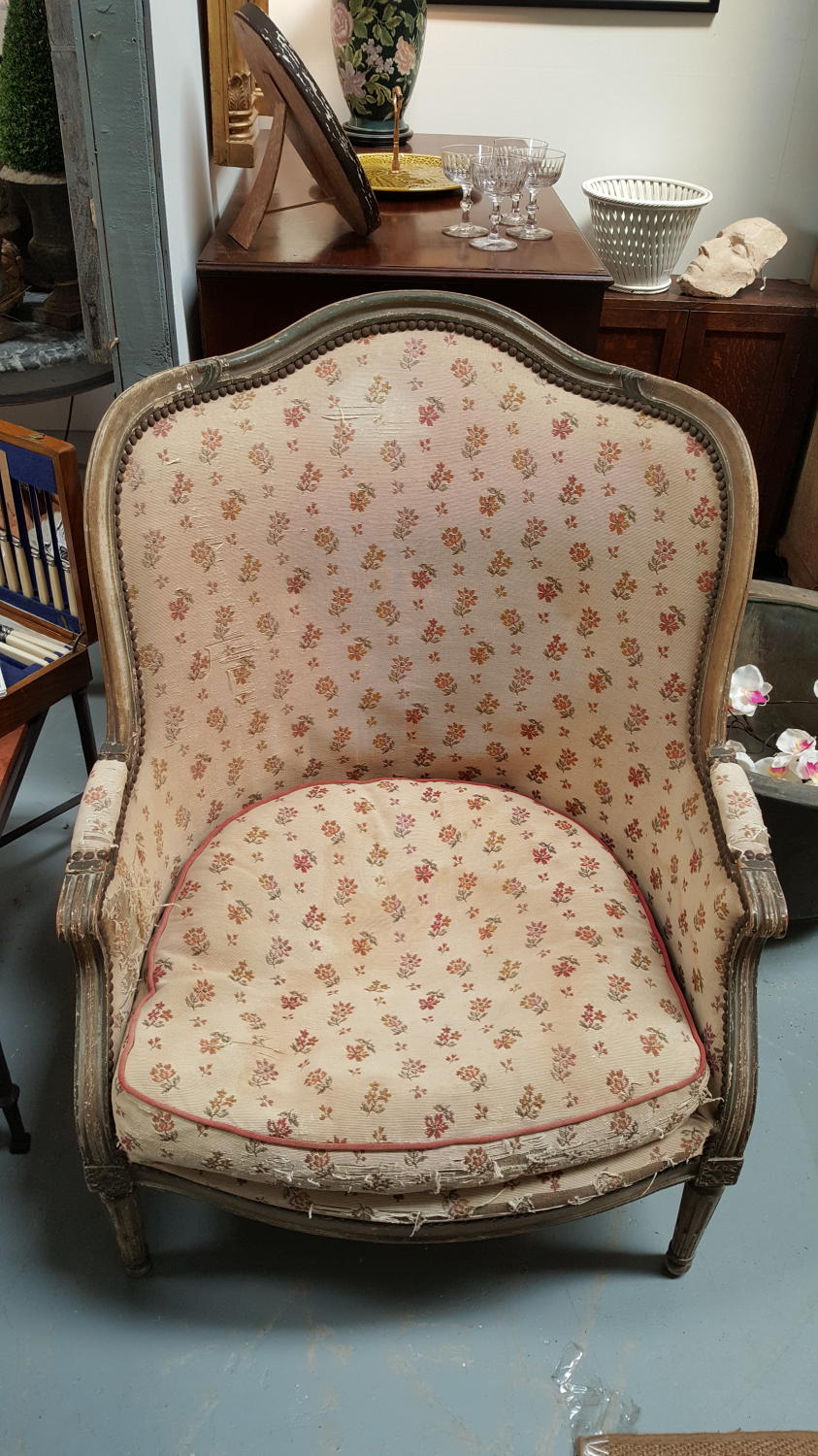 Fabulous 19thC French wingback armchair