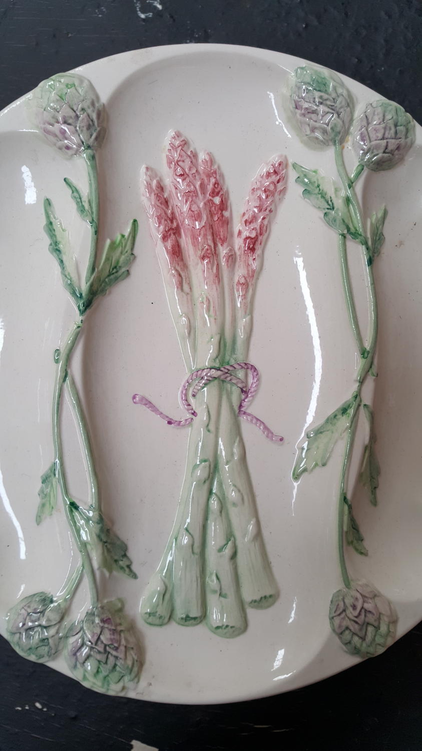 Antique French Asparagus Plates
