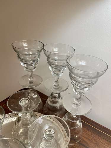 Set of 10 French apero glasses