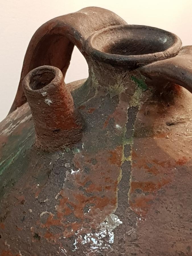Antique French Pottery Oil Cruche