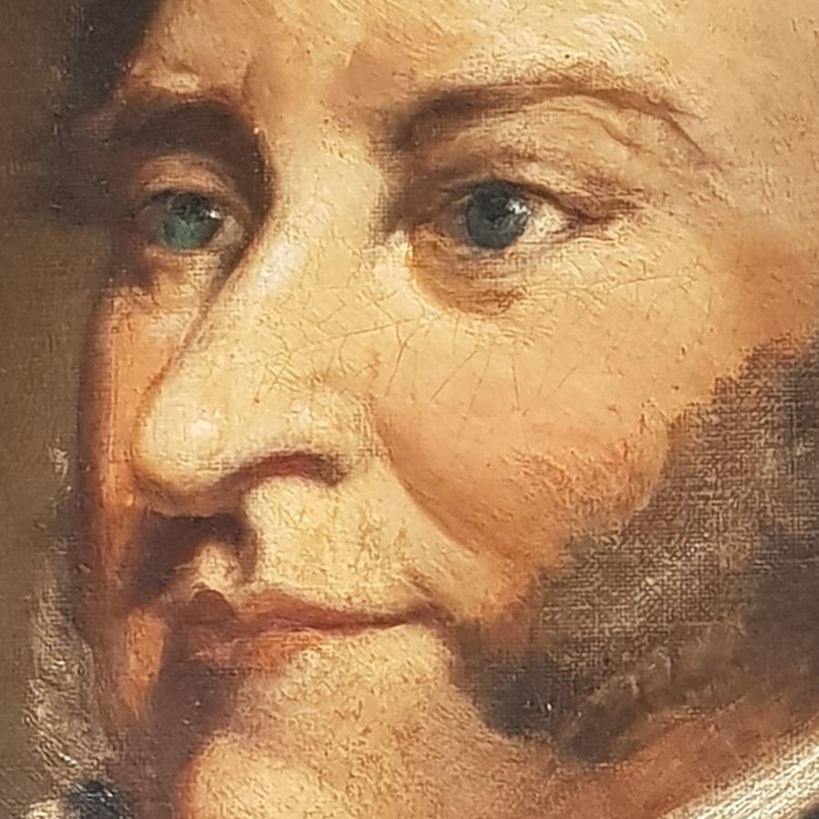 19th century oil on canvas portrait of a gentleman