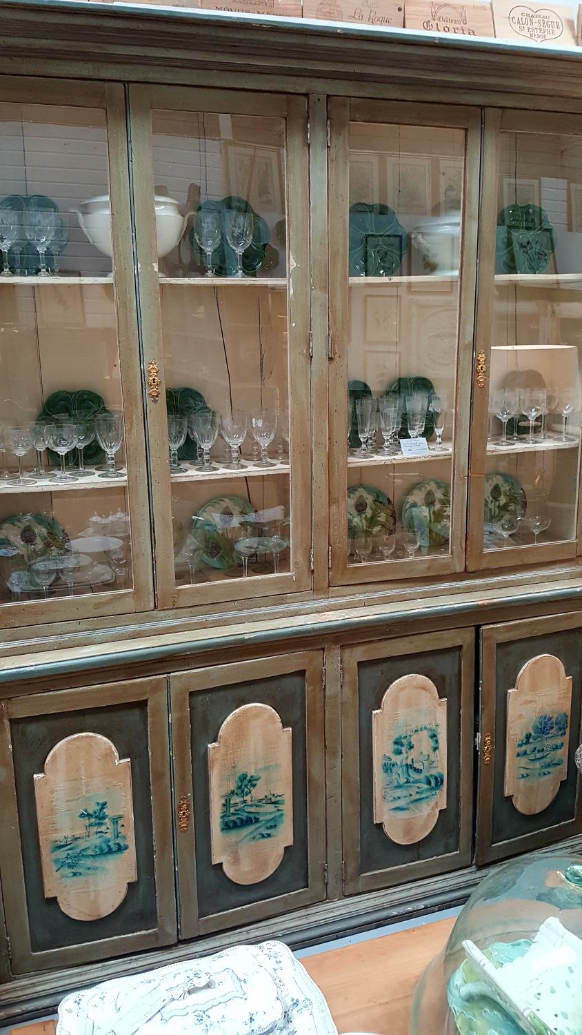 Painted French display case
