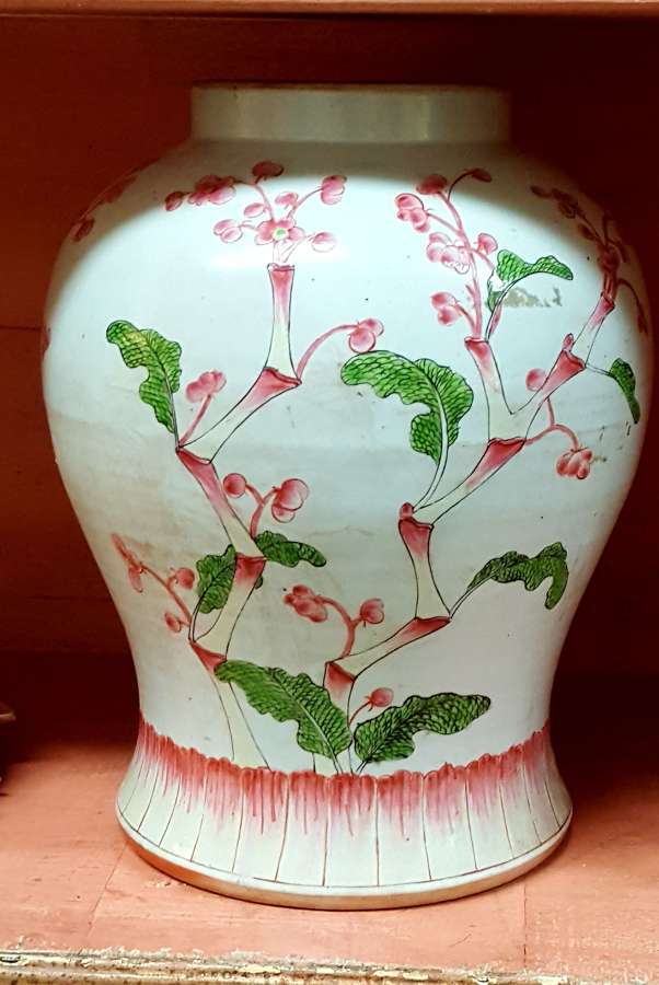 Pair of Chinese polychrome vases