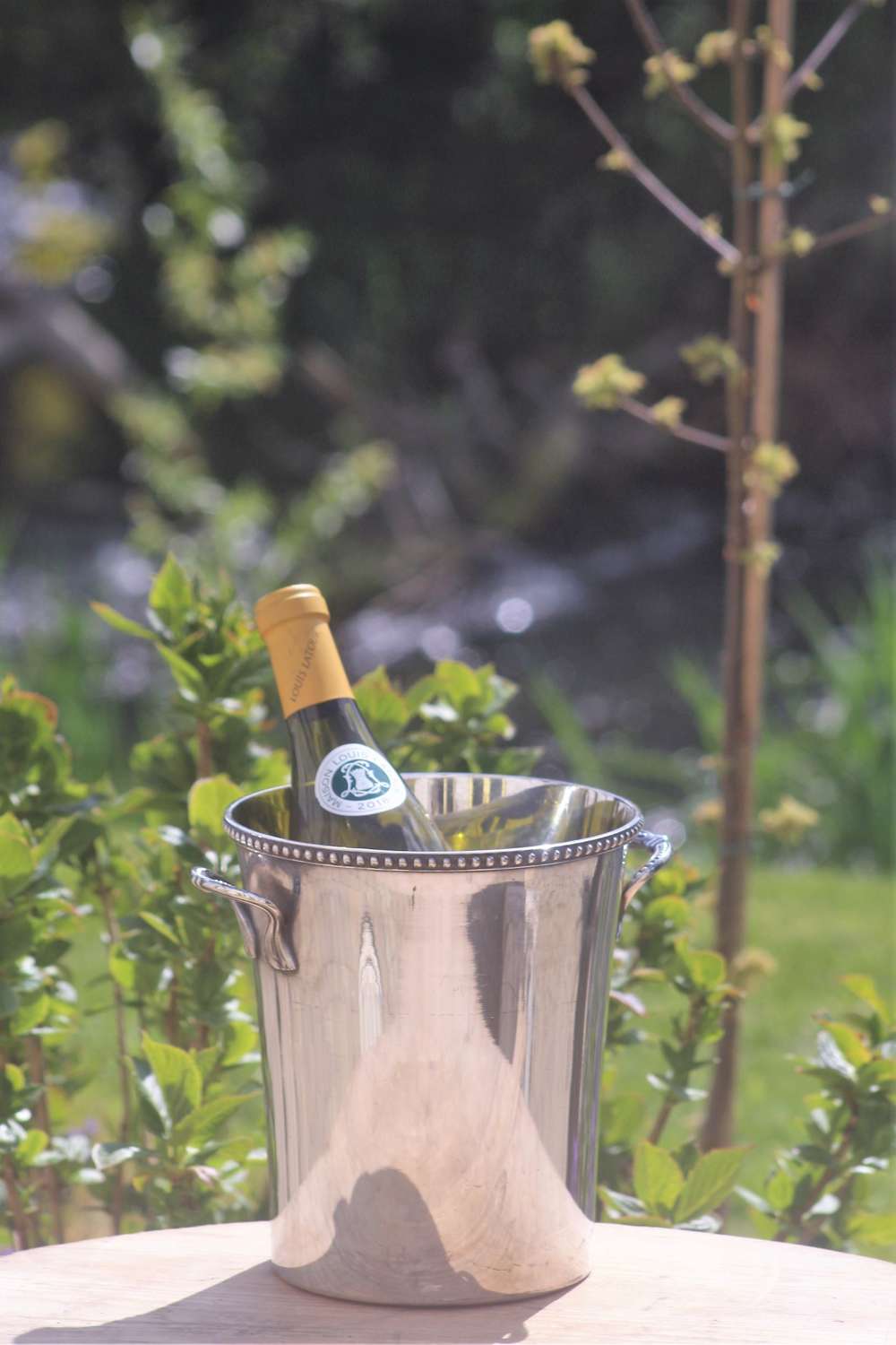 Early 20th C French silver plate wine cooler