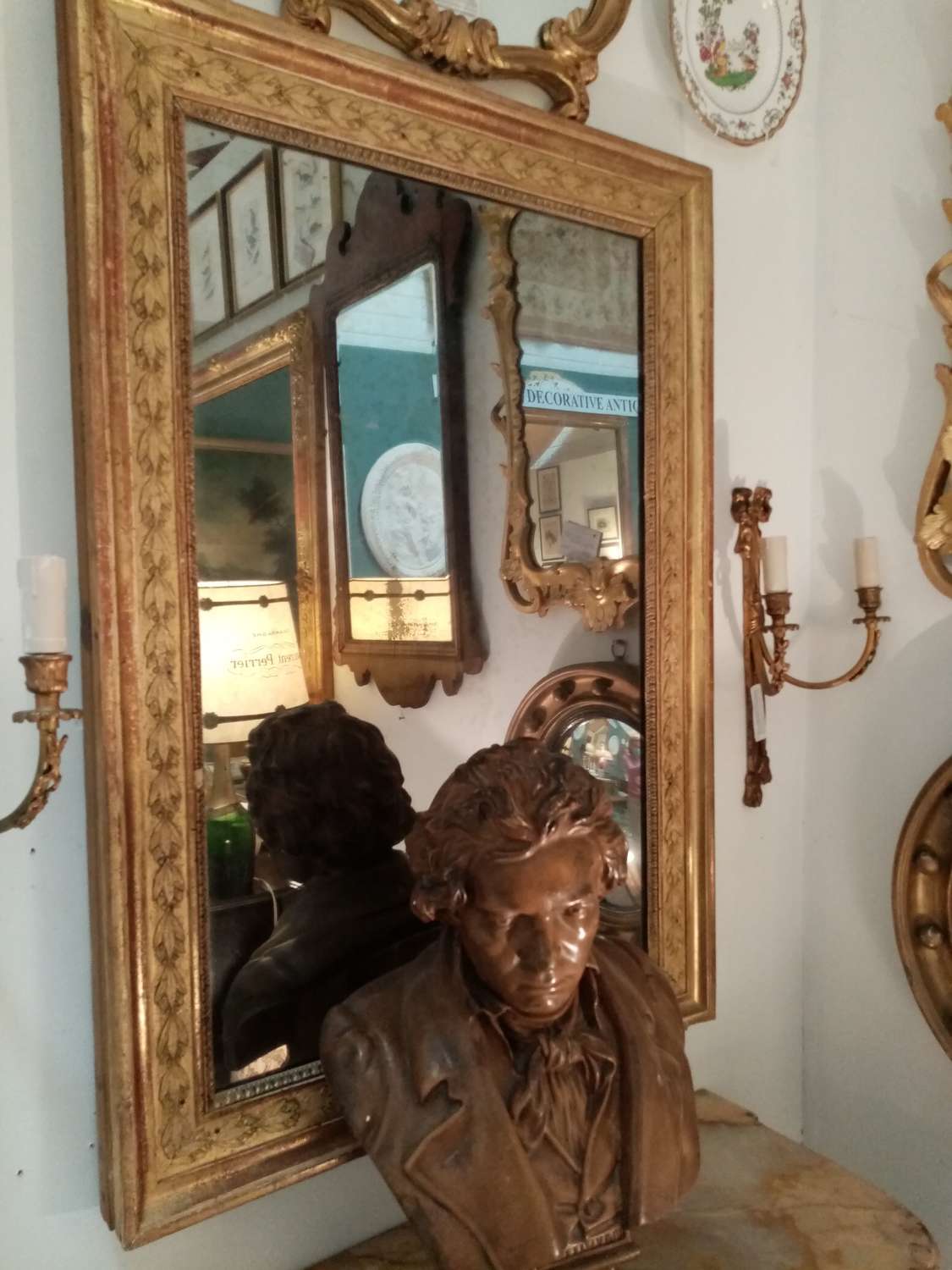 19thC French gilt mirror