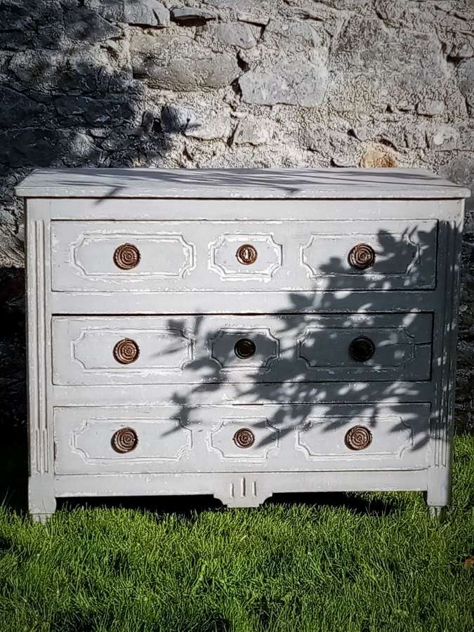 18th Century French painted commode chest