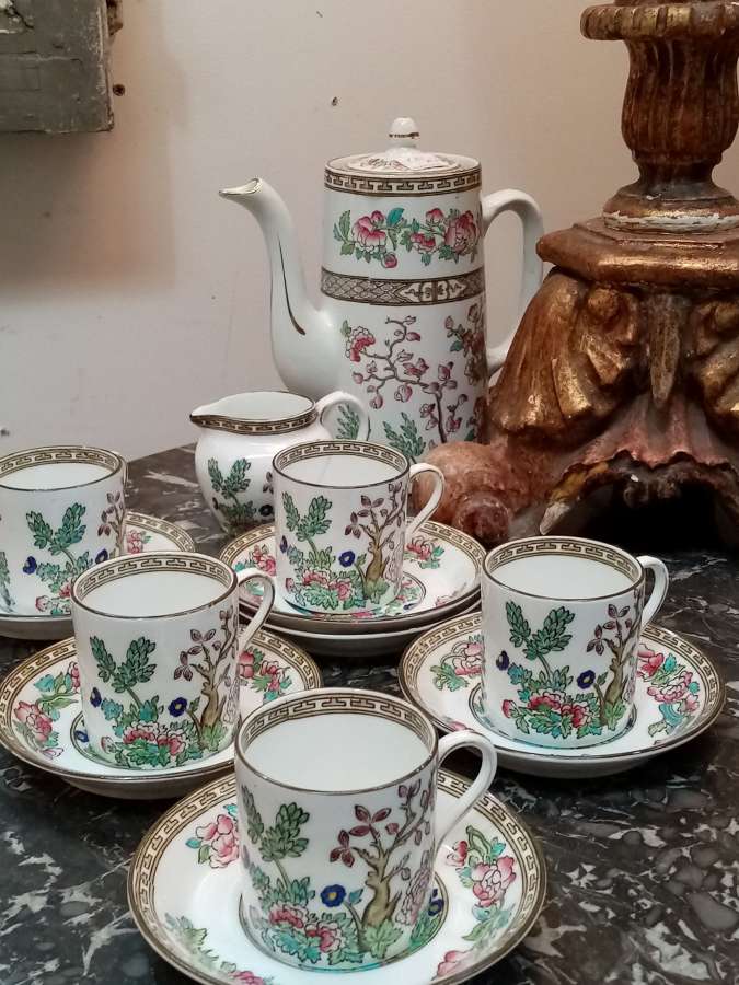 Vintage Indian tree part coffee set