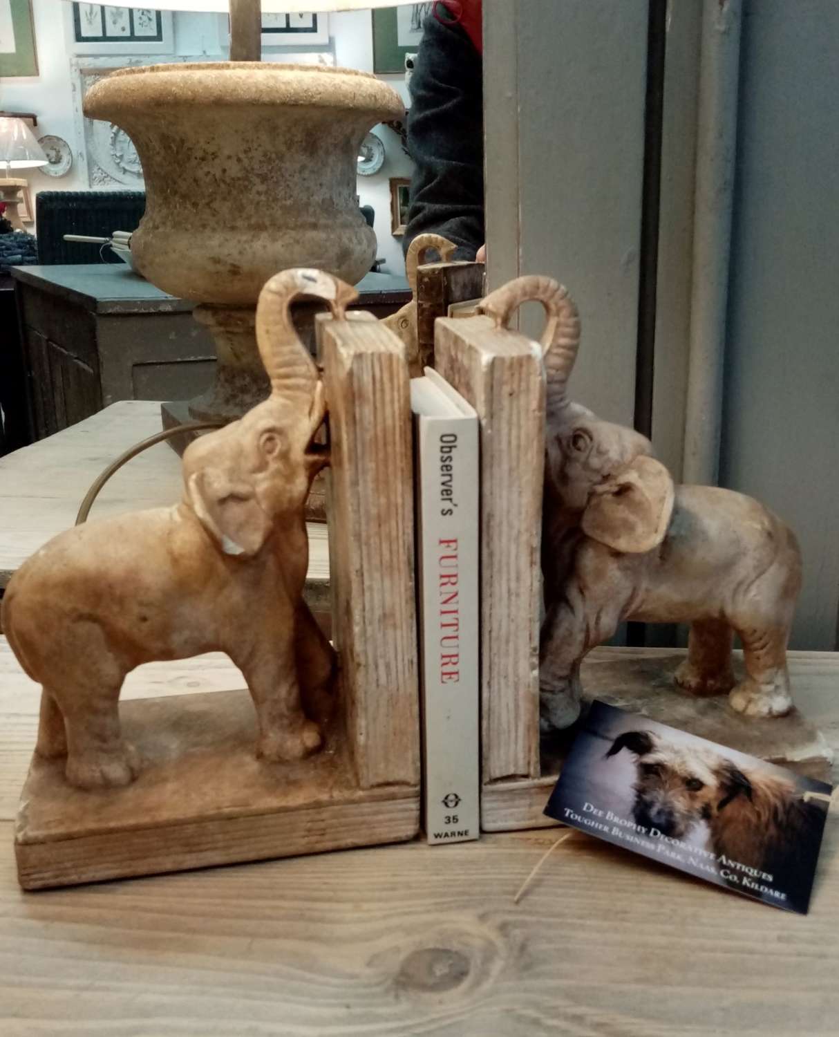 Pair of French Elephant bookends