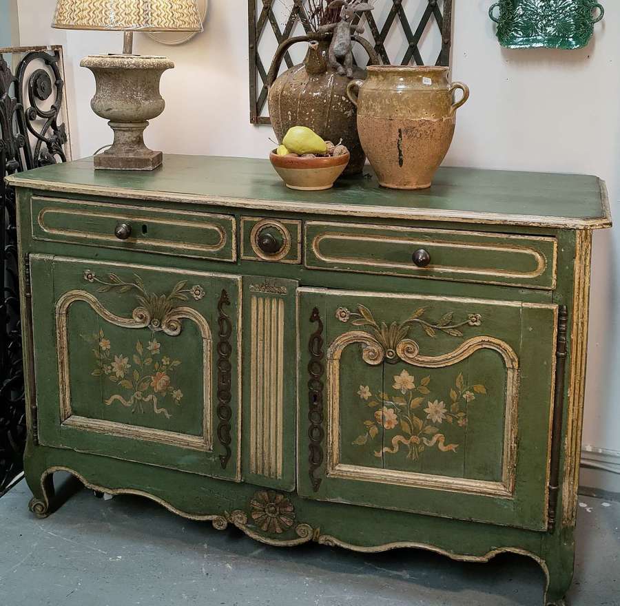18th century French painted cupboard