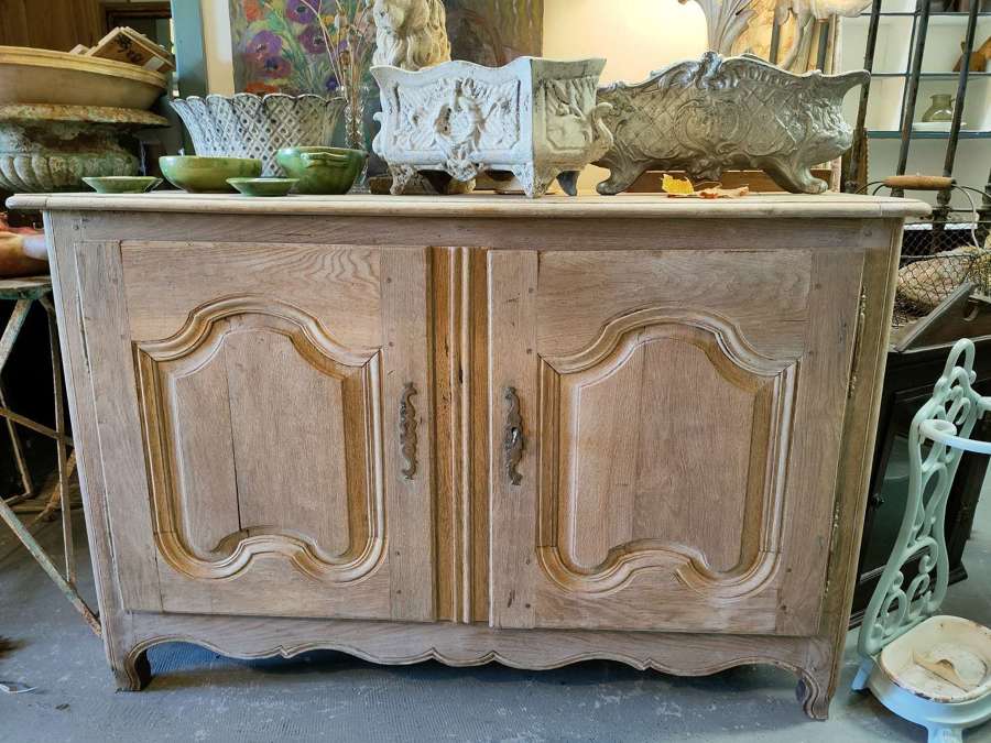 Antique French bleached oak cupboard