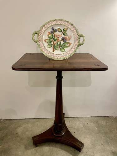 Lancel, Paris majolica plate with berry decoration