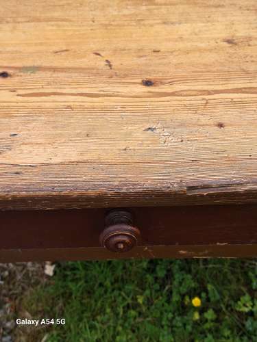 Antique pine kitchen side table