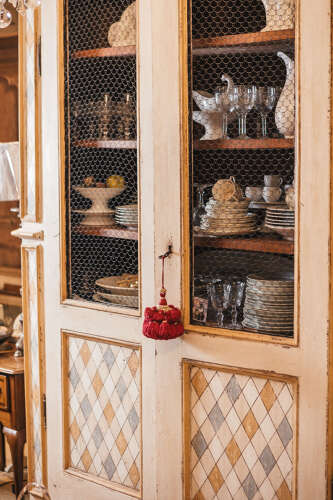 Antique Italian two door cupboard