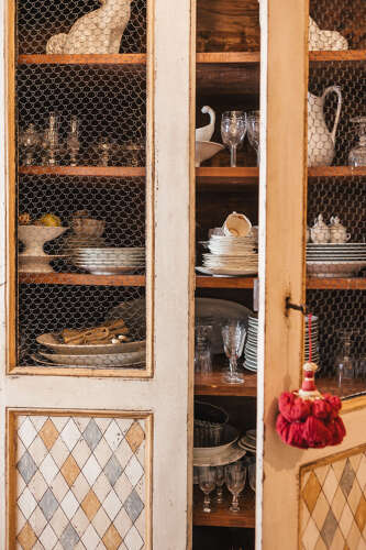Antique Italian two door cupboard