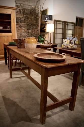 Antique pine kitchen table