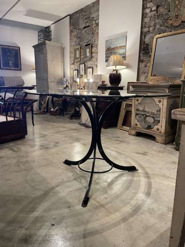 Round Glass Pedestal Table