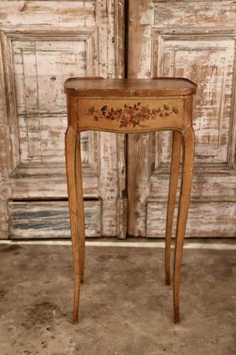 19th century vernis martin occasional table with drawer