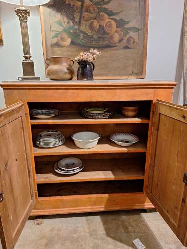 Antique Swedish painted pine cupboard