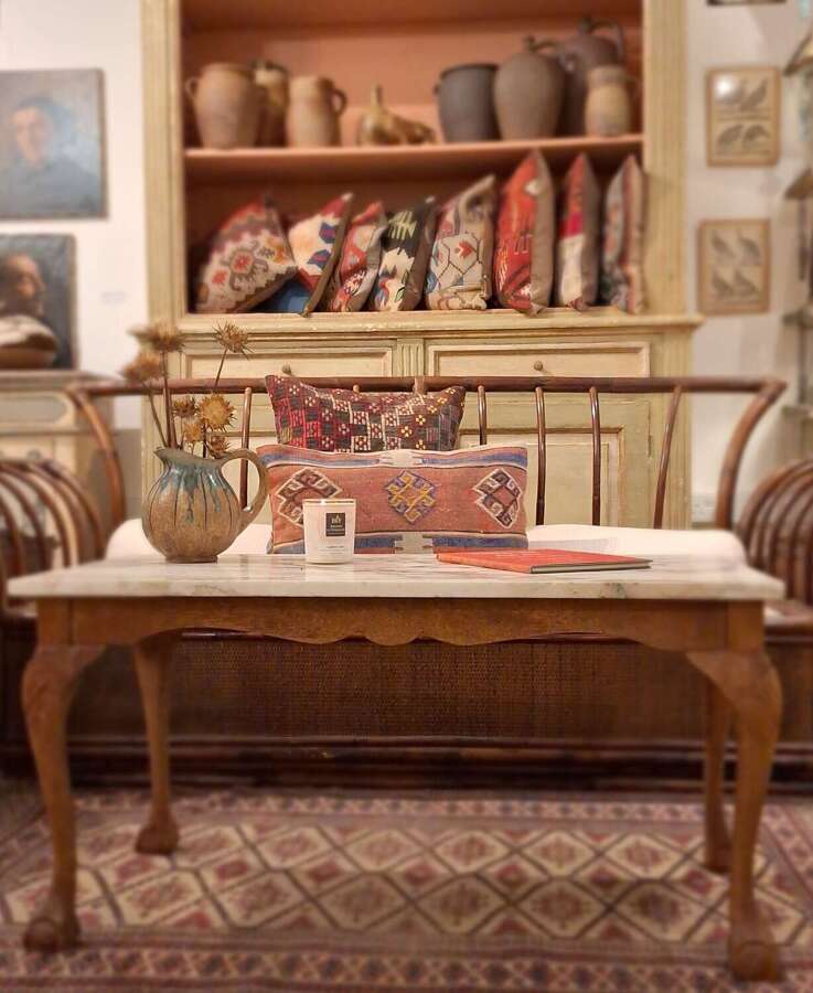 20th century marble top coffee table
