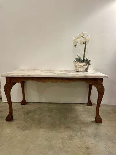 20th century marble top coffee table