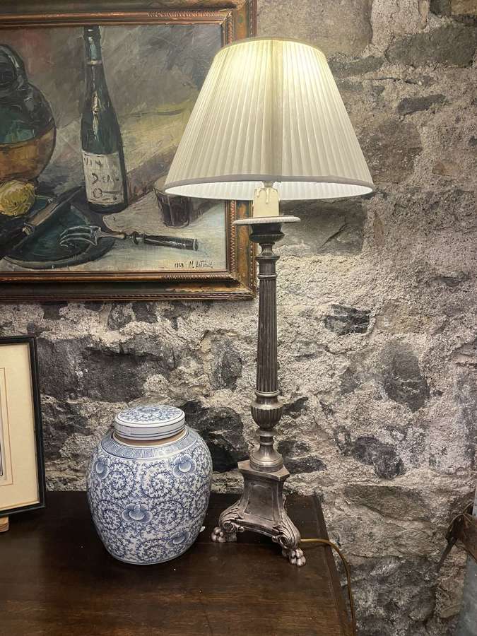 Lamp pewter base