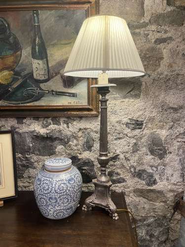 Lamp pewter base