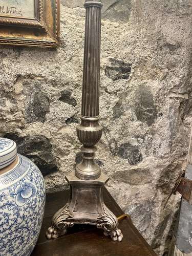 Lamp pewter base