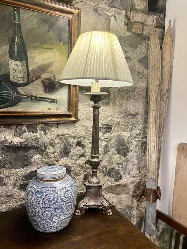 Lamp pewter base