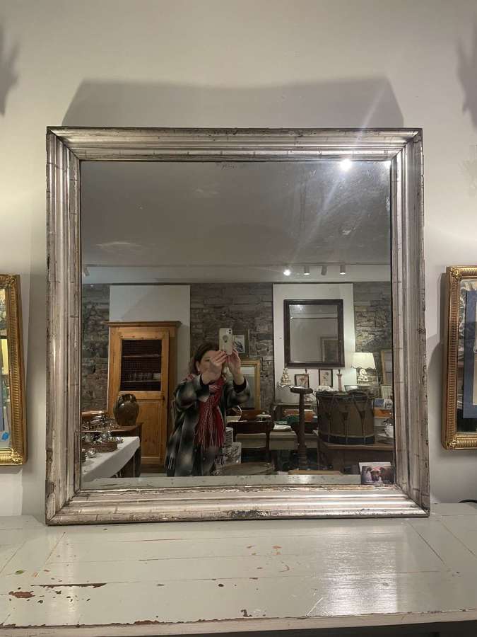 19th Century French silver mirror