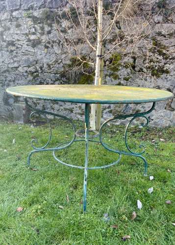 French round garden table c.1930