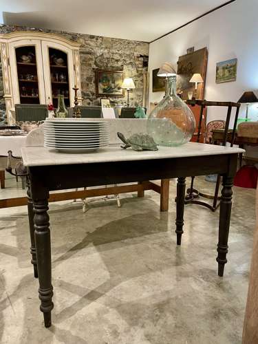 19th century marble top washstand on painted base