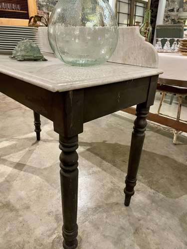 19th century marble top washstand on painted base