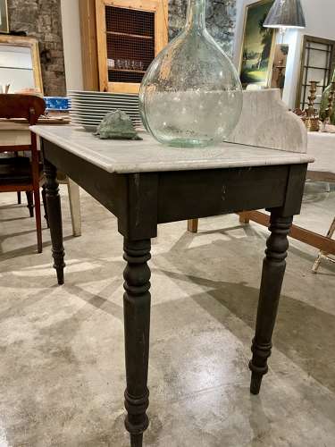 19th century marble top washstand on painted base