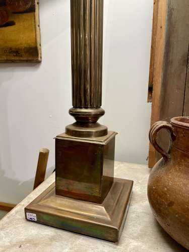 Large corinthian column style brass lamp base