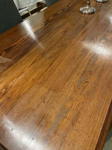 Antique French pitch pine farmhouse table
