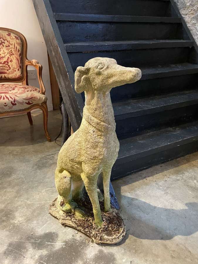 Pair of composite stone hounds